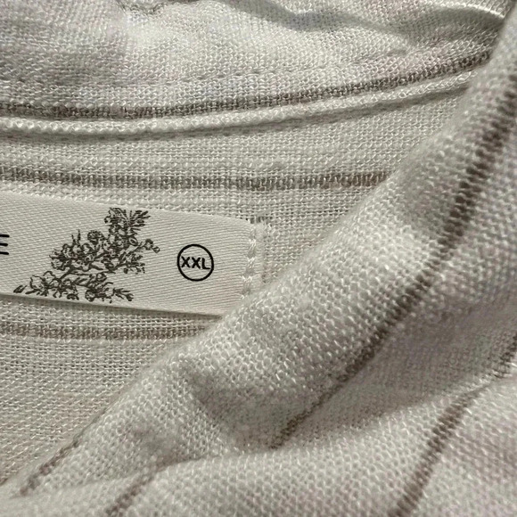 NEW with tags (NWT) Altard State Striped Cream Cotton Long Sleeve Shirt - Picture 3 of 12